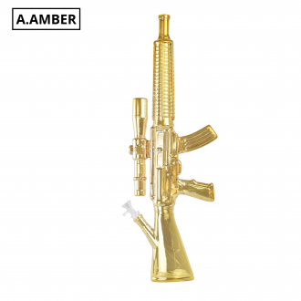 24" Bullet Blizzard Machine Gun Style Water Pipe with Display Stand