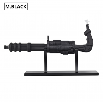 24" Electroplated Death Machine Gun Water Pipe with Display Stand