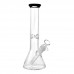 10 Inch Glass Beaker Water Pipe with Color Accents