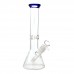 10 Inch Glass Beaker Water Pipe with Color Accents
