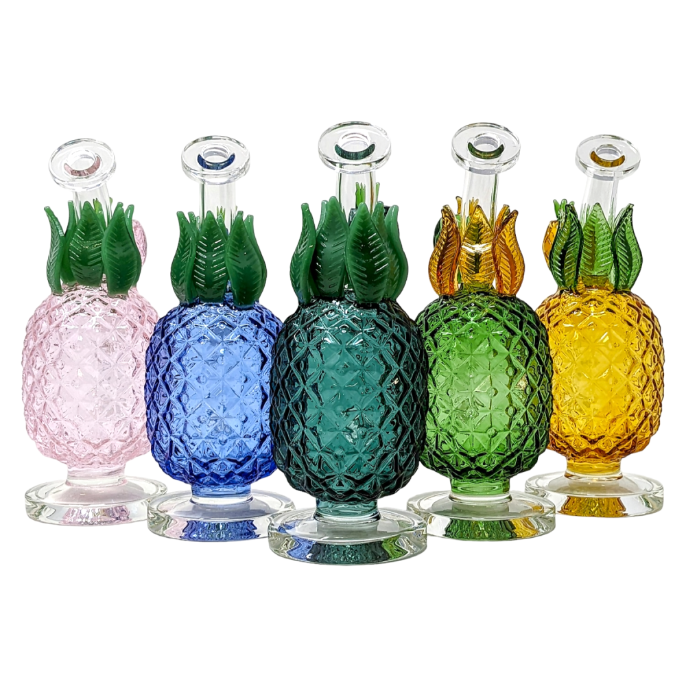 8" Pineapple Water Pipe with Mini Pineapple Bowl Fun and Tropical