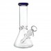 Ice-Pinch Color Accent Beaker Water Pipe in 8 Inch and 10 Inch Sizes