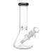 Ice-Pinch Color Accent Beaker Water Pipe in 8 Inch and 10 Inch Sizes