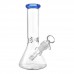 Ice-Pinch Color Accent Beaker Water Pipe in 8 Inch and 10 Inch Sizes