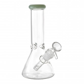 (8" & 10") Ice-Pinch Color Accent Beaker Water Pipe