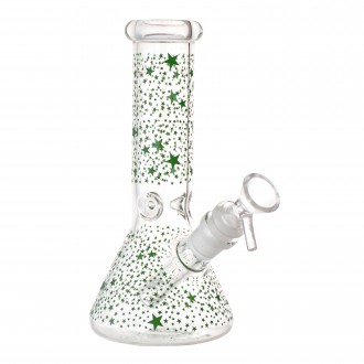 8" Assorted Design Sticker Art Beaker Water Pipe