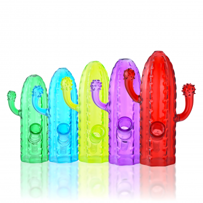 6" Cactus Shape Water Pipe - Assorted [WP4053BW]