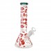 10 Inch Decal Art Beaker Glass Water Pipe – Glow in the Dark [WP7042-ASS]