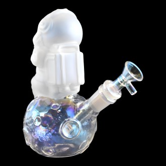 7" Electroplated Astronaut Moon Base Water Pipe - Assorted [WP5831]