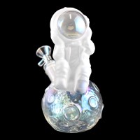 7" Electroplated Astronaut Moon Base Water Pipe - Assorted [WP5831]