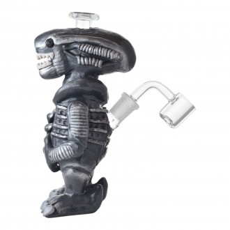 7" Xenomorph Clay Water Pipe - [WP6585]