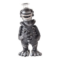 7" Xenomorph Clay Water Pipe - [WP6585]