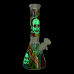 10 Inch Decal Art Beaker Glass Water Pipe – Glow in the Dark [WP7042-ASS]