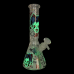 10 Inch Decal Art Beaker Glass Water Pipe – Glow in the Dark [WP7042-ASS]