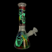10 Inch Decal Art Beaker Glass Water Pipe – Glow in the Dark [WP7042-ASS]