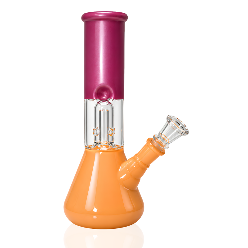8" Single Perc Two-Tone Glass Water Pipe