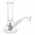 8 Inch Sticker Art Clear Glass Beaker Water Pipe
