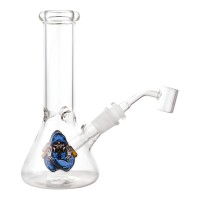 8" Sticker Art Clear Beaker Water Pipe - [WP8231S]
