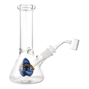 8" Sticker Art Clear Beaker Water Pipe - [WP8231S]