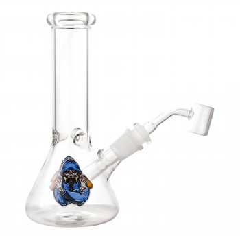 8" Sticker Art Clear Beaker Water Pipe - [WP8231S]
