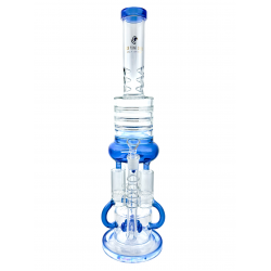 High Point Glass - 19.5" Ice-Pinch W/ Triple Honeycomb Chamber Perc Recycler [WPA-24]