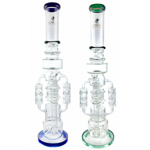 High Point Glass - 21" 5mm Multi Ice-Pinch W/Sprinkler Perc Recycler Water Pipe [WPA-309]