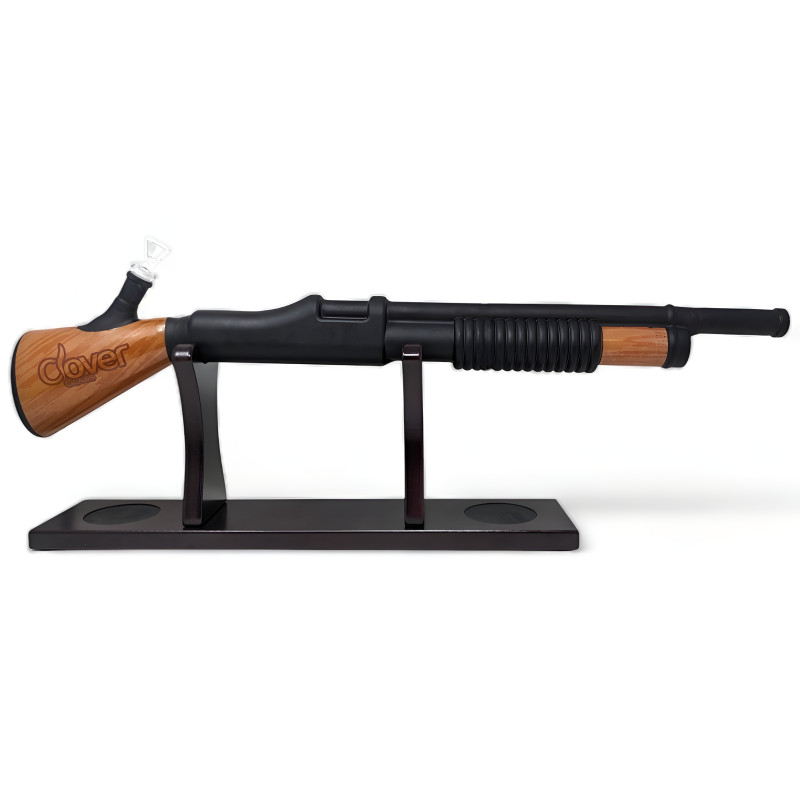 Clover Glass - 27.2" "Don’t Be Caught Unarmed" Gun Shape Water Pipe  (stand will be available soon)