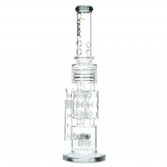 Clover Glass - 19.5" Multi Chamber Ice-Pinch Sprinkler Perc Recycler Water Pipe - [WPA-99]