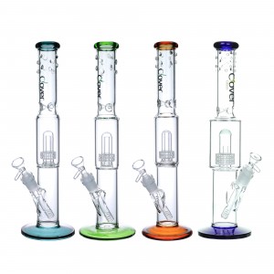 15" Clover Glass Matrix Perc Water Pipe [WPB-271]