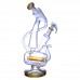 Clover Glass 12.5" Double Loop Inline Perc Recycler | Smooth & Stylish