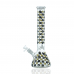13.5" Maple Leaf Checkered Glass Beaker Water Pipe 