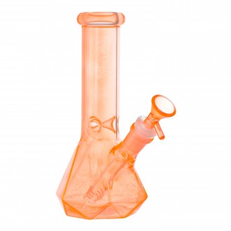 8.5" Prism Cut Electroplated Beaker Water Pipe - Assorted
