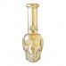 8 Inch Electroplated Skull Glass Water Pipe – Assorted Colors