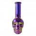 8 Inch Electroplated Skull Glass Water Pipe – Assorted Colors