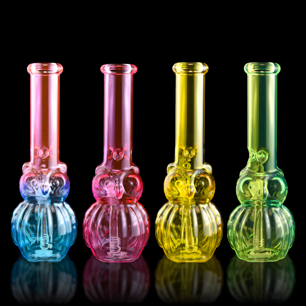 Dual-Color Owl Tower Beaker Water Pipe | 10" Glass Bong