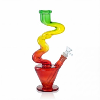 11.5" 3-Kink Electroplated Zong Water Pipe – Rainbow & Assorted Colors