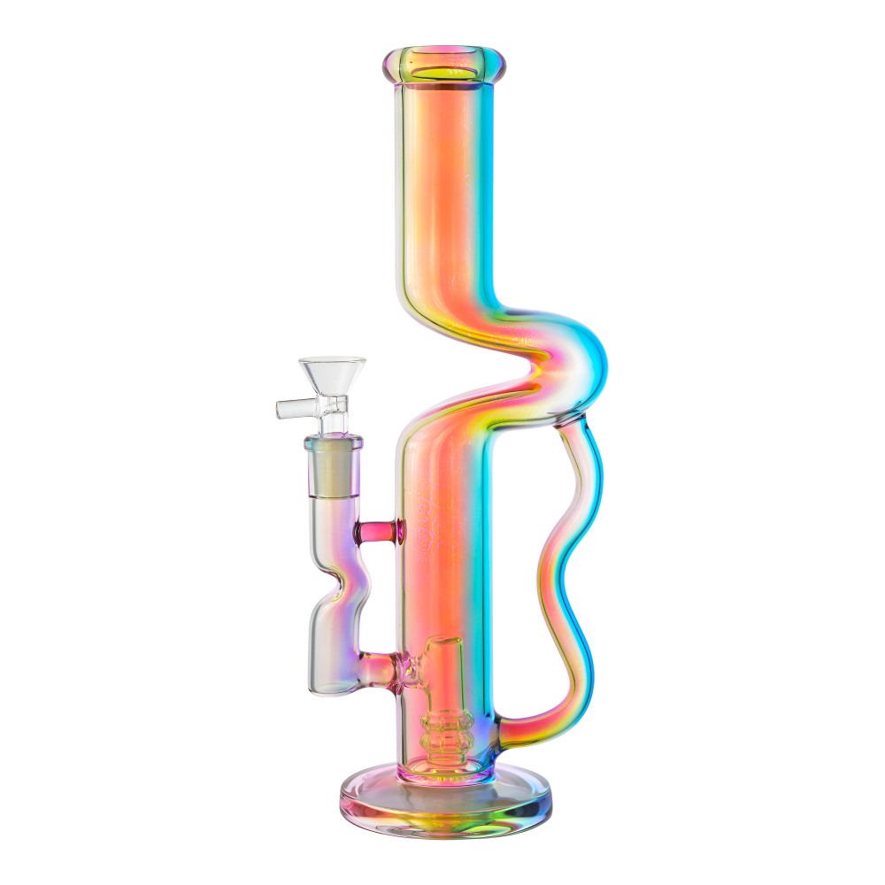 11.5 Inch Single Kink Matrix Perc Zong Glass Water Pipe WB1017P