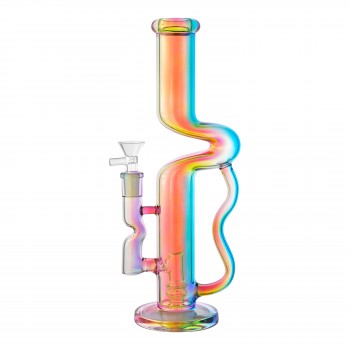 11.5" Single Kink Matrix Perc Zong Water Pipe - [WB1017P]
