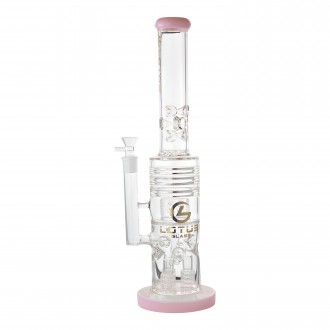 Lotus Glass - 18.5" Stereo Matrix Perc Ice Pinch Water Pipe - Assorted [WPB1056]