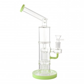 12" Side Car Matrix & Tree Perc Straight Tube Water Pipe - Assorted [WPB1065]