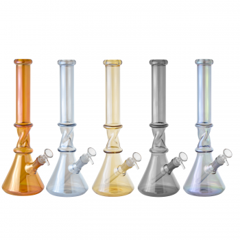 12” & 14” Ice-Catcher Beaker Water Pipe – Electroplated & Dual-Shaded Variants