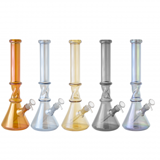 12” & 14” Ice-Catcher Beaker Water Pipe – Electroplated & Dual-Shaded Variants
