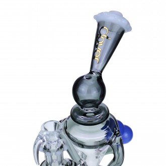 Clover Glass - 12.5" Flock to Fun Double Orbit Recycler Water Pipe