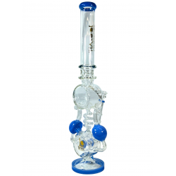 22" Lookah Double Drum Perc Donut Chamber Coil Recycler [WPC783]