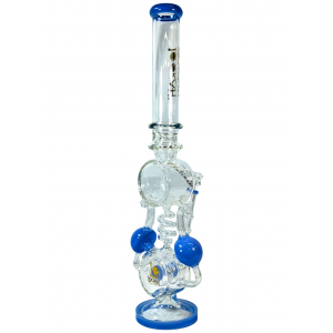 22" Lookah Double Drum Perc Donut Chamber Coil Recycler [WPC783]