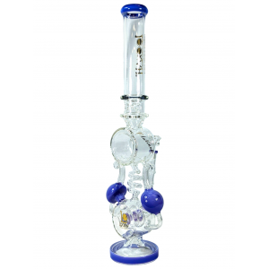 22" Lookah Double Drum Perc Donut Chamber Coil Recycler [WPC783]