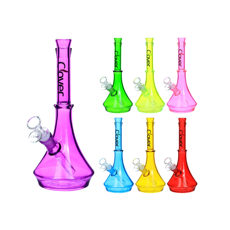 Clover Glass 10" 5mm Thick Colored Beaker Water Pipe