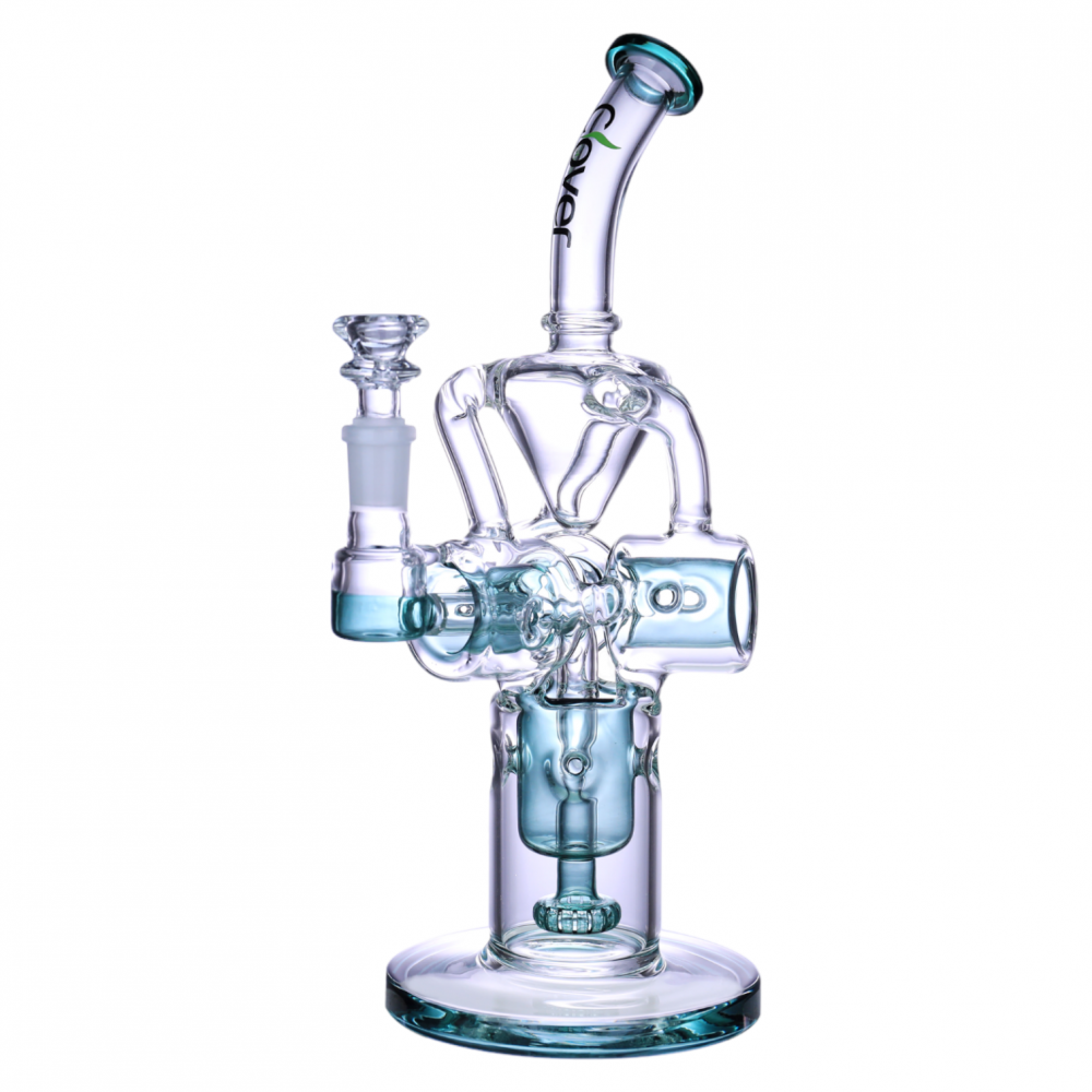 Shop Clover Glass 10.5" Drumstorm Showerhead Perc Recycler Water Pipe at Skygate Wholesale Clover Glass 10.5 Inch Drumstorm Showerhead Perc Recycler Water Pipe