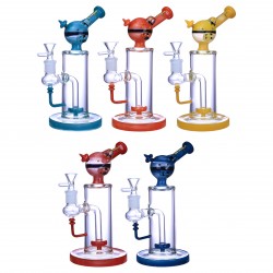 Clover Glass - 10" "Snoutful Splatters" Shower Head Perc Water Pipe [WPD-327]