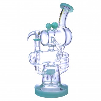 Clover Glass - 11.5" Double Chamber Sprinkler Perc Recycler Water Pipe